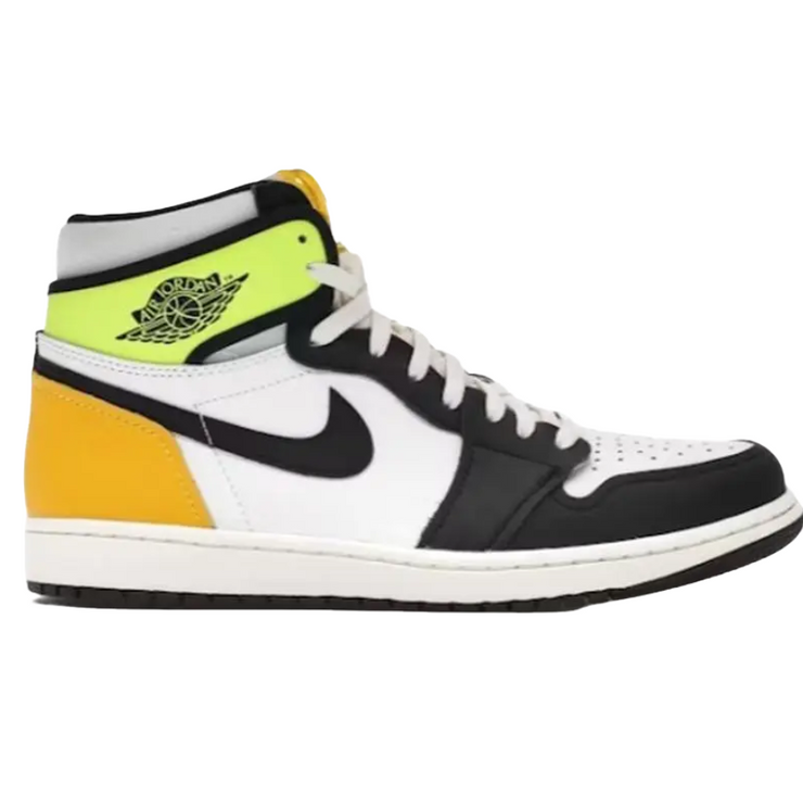 Jordan 1 Retro High White Black Volt University Gold (9M,9.5M,11M,12M)