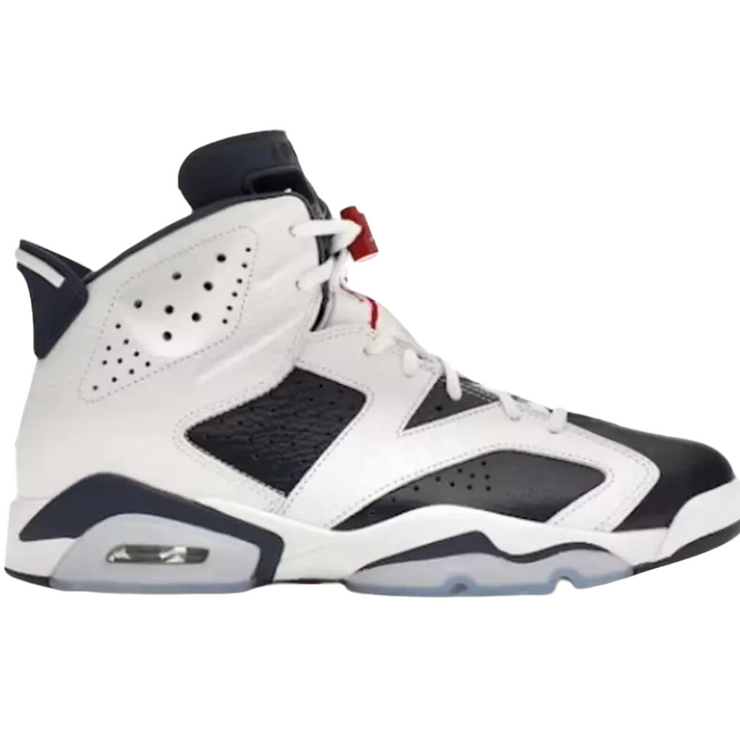Jordan 6 Retro Olympic 2024 White Navy Blue Red 7.5M 10.5M Sneakers