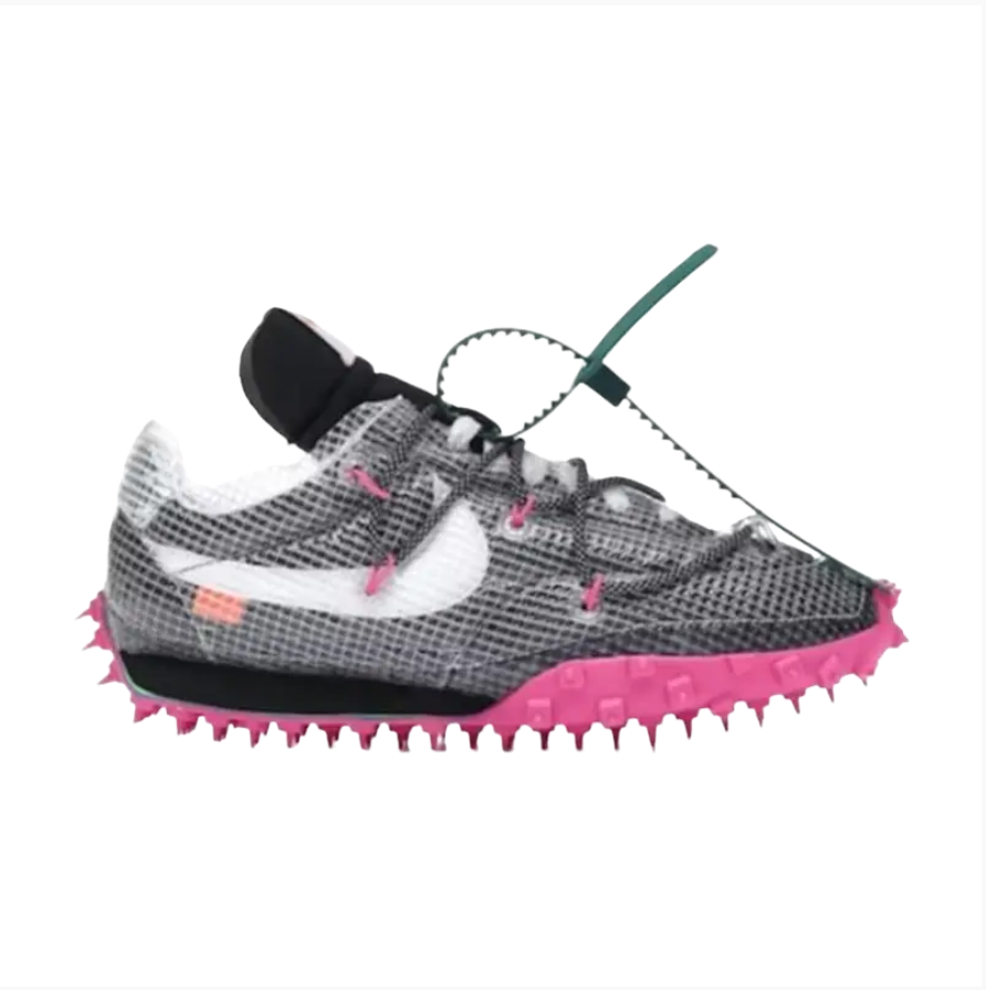 Nike Waffle Racer Off-White Black Women's (5W)